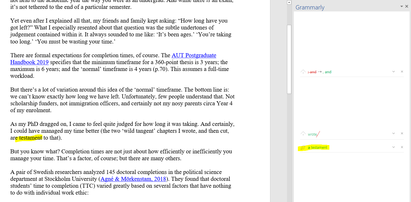 An English Phd Holder Reviews Grammarly Thesislink